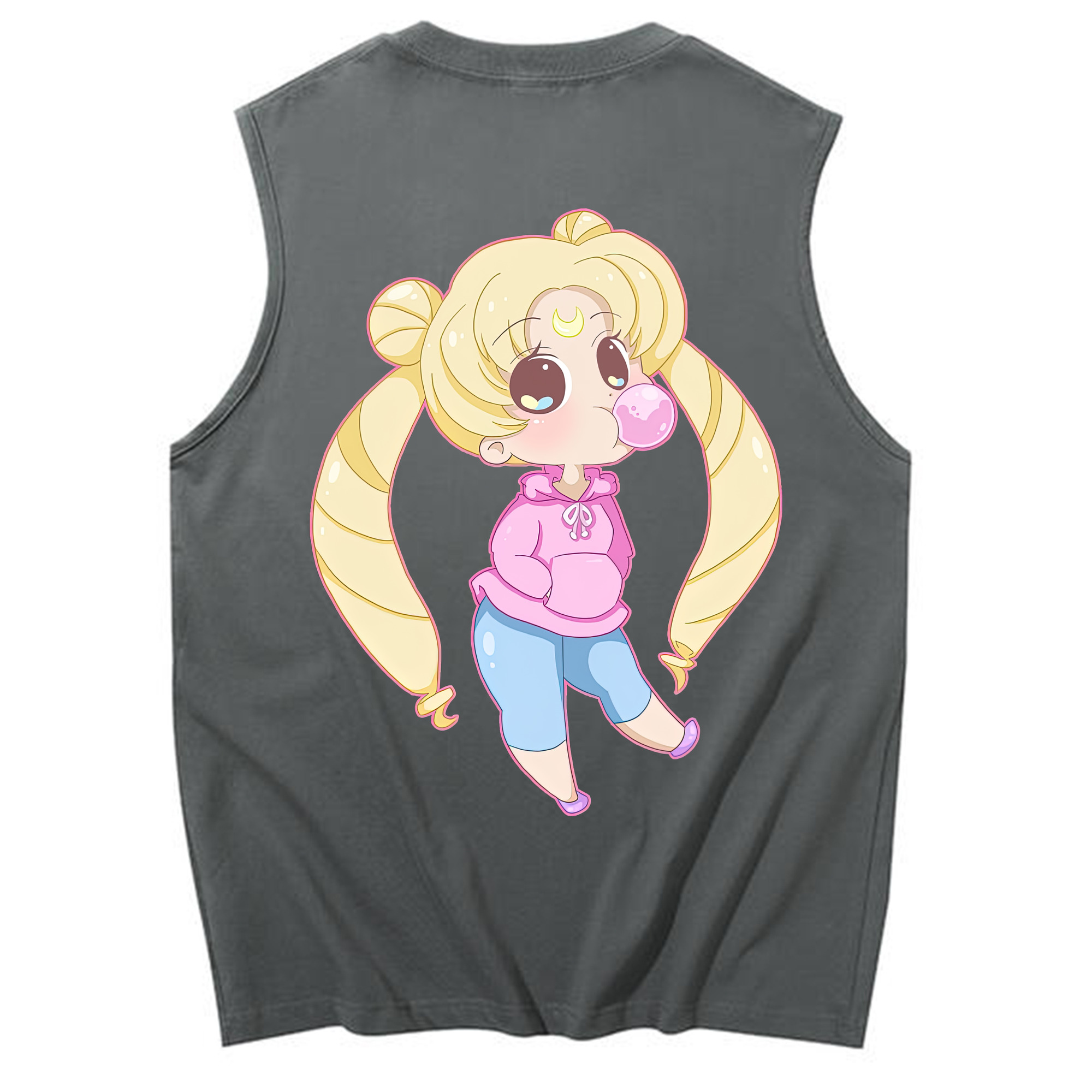（画像用） 美少女戦士セーラームーン 愛野 美奈子 あいの みなこ Sailor Moon Aino Minako コットン100％タンクトップ（背面プリント）